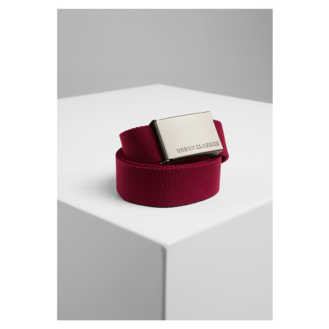 Burgundy canvas belts Urban Classics