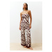 Trendyol Ethnic Patterned Woven Blouse and Pants Suit