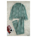 Trendyol Green Sun Patterned Viscose Woven Pajama Set