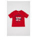 DEFACTO Baby Boy Crew Neck Printed Short Sleeve T-Shirt