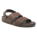 Tommy Hilfiger Sandále Premium Leather Sandal FM0FM04461 Hnedá