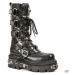 topánky kožené NEW ROCK Girdle Boots (474-S1) Black Čierna