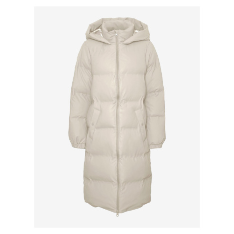 Women's cream winter quilted coat VERO MODA Noe - Women