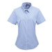 Premier Workwear Dámska bavlnená košeľa s krátkym rukávom PR321 Light Blue -ca. Pantone 7451