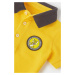 Detské polo tričko Mayoral žltá farba, s nášivkou