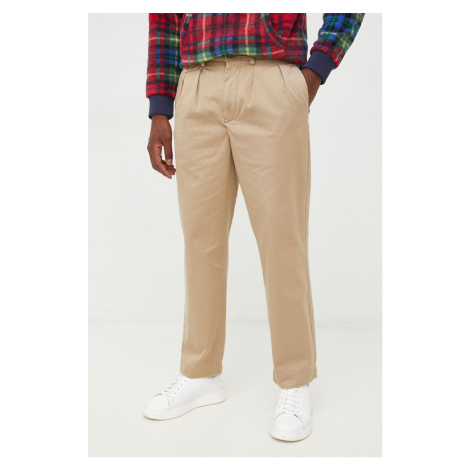 Bavlnené nohavice Polo Ralph Lauren pánske,zelená farba,strih chinos,710850209003