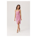Dámske šaty SUK0405 Powder pink - Roco Fashion pudrovo-růžová