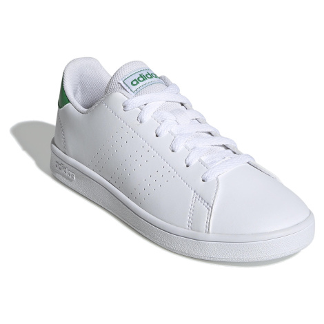 Detská tenisová obuv Neo Advantage Clean bielo-zelená Adidas