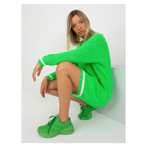 Sweater-LC-SW-8023.55P-fluo green Rue Paris