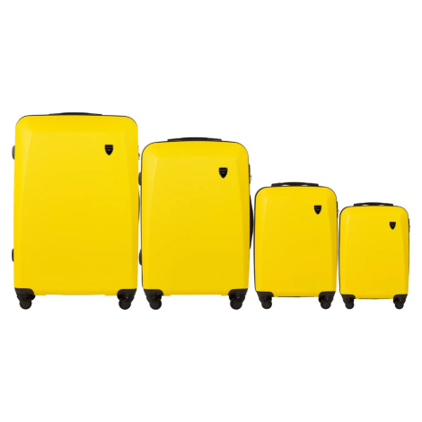 ŽLTÁ SADA ŠTVOR CESTOVNÝCH KUFROV 0125, Luggage 4 sets (L,M,S,XS) Wings, Yellow