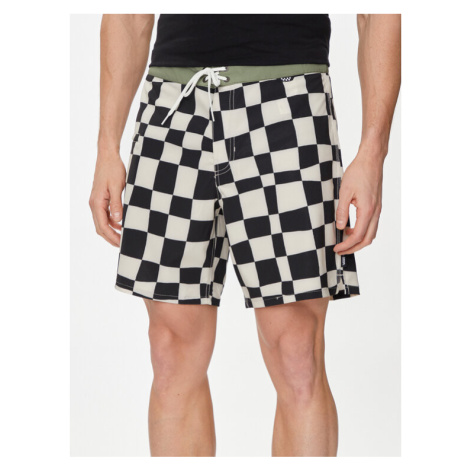 Vans Plavecké šortky Mte The Daily Check Boardshort VN0007XS Écru Regular Fit