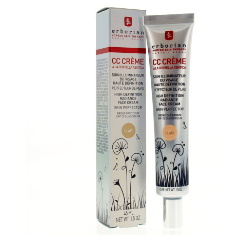 Erborian CC Crème rozjasňujúci krém pre jednotný tón pleti SPF 25, Clair 45ml