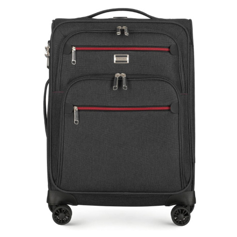 Príručný kufor s farebným zipsom, grafitový 56-3S-501-12 Wittchen