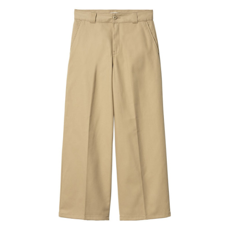 Carhartt WIP W' Craft Pant Leather Dámske - Nohavice Carhartt WIP - Svetlohnedá - I032968_8Y_01-