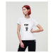 Tričko Karl Lagerfeld Ikonik 2.0 Karl T-Shirt Biela