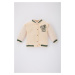 DEFACTO Baby Girl Printed Crew Neck Cardigan