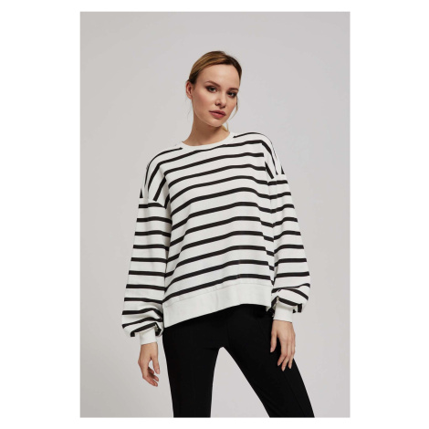 Striped sweatshirt with fluffy sleeves Moodo