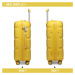 Cestovný kufor na kolieskach Kono Classic Collection - žltý - 77L - polypropylén