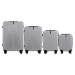 SIVÁ 4DIELNA SADA ŠKRUPINOVÝCH KUFROV SWAN SN120-4, SET OF 4 SUITCASES (L, M, S, XS) WINGS ABS+,