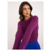 Purple fitted classic sweater