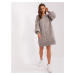 Grey women's knee-length knitted dress