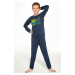 Chlapčenské pyžamo Cornette New York - bavlna Tmavomodrá