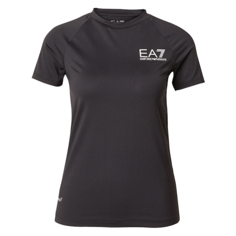 EA7 Emporio Armani Funkčné tričko  čierna / biela
