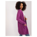 Purple women's cardigan without fastening