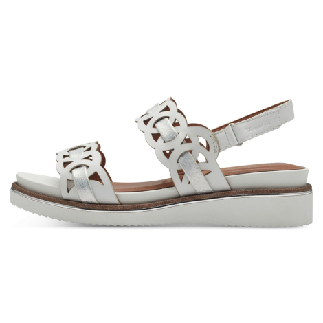 Tamaris 1-28212-42-100 Dámske sandále na kline biele
