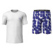 Pánske krátke pyžamo 000NM2128E 6OF biela/modrá - Calvin Klein bílá/modrá