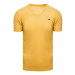 Pánske žlté basic tričko s véčkovým výstrihom