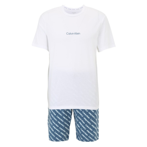 Calvin Klein Underwear Krátke pyžamo  biela / modrá