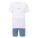 Calvin Klein Underwear Krátke pyžamo  modrá / biela