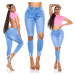 Sexi skinny roztrhané džínsy s výrezmi denimblue 32