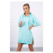Dress with hood and longer back mint