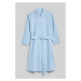 Šaty Woolrich Cotton Linen Dress Sea Breeze