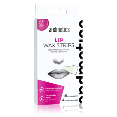 andmetics Wax Strips Lip voskové depilačné pásiky na hornú peru