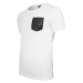 Pocket T-shirt made of synthetic leather wht/blk