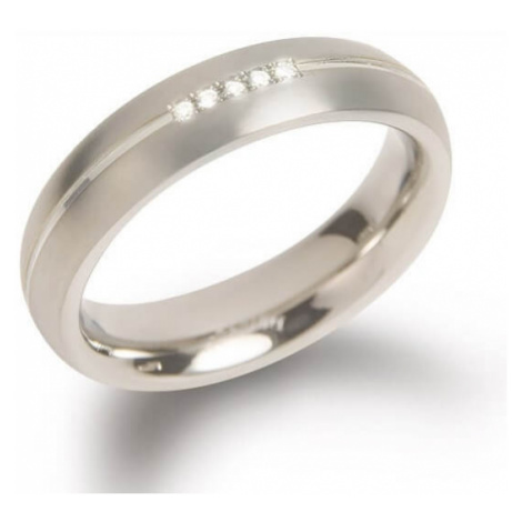 Boccia Titanium Titánový snubný prsteň s diamantmi 0130-03 57 mm
