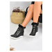 Fox Shoes Black Women's Hidden Heel Boots