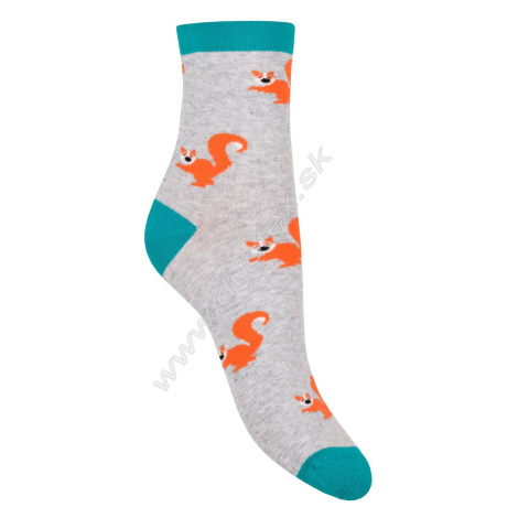 MORE Vzorované ponožky More-078-104 104-sivá