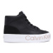 Calvin Klein Jeans Sneakersy Vulc Flatf Mid Wrap Around Logo YW0YW00865 Čierna