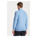 SVETER GANT COTTON PIQUE ZIP CARDIGAN DENIM BLUE MEL