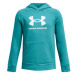 Under Armour RIVAL FLEECE BL HOODIE Chlapčenská mikina, tyrkysová, veľkosť