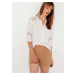 Beige Shorts with Decorative Buttons CAMAIEU - Women