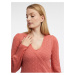 Tehlový dámsky sveter s prímesou vlny ORSAY