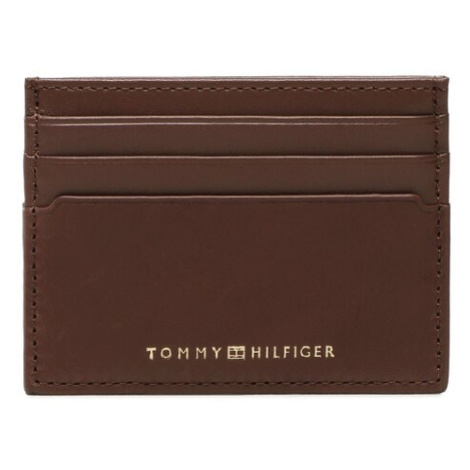 Tommy Hilfiger Puzdro na kreditné karty Th Premium Leather Cc Holder AM0AM10987 Hnedá