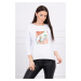 Blouse with 3D Bird white graphics