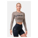 Športy HERO crop top s dlhým rukávom 585 Mocha Nebbia