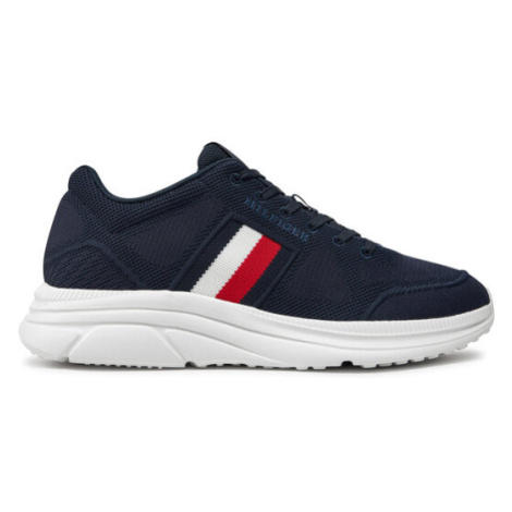 Tommy Hilfiger Sneakersy Modern Runner Knit Evo Ess FM0FM05245 Tmavomodrá